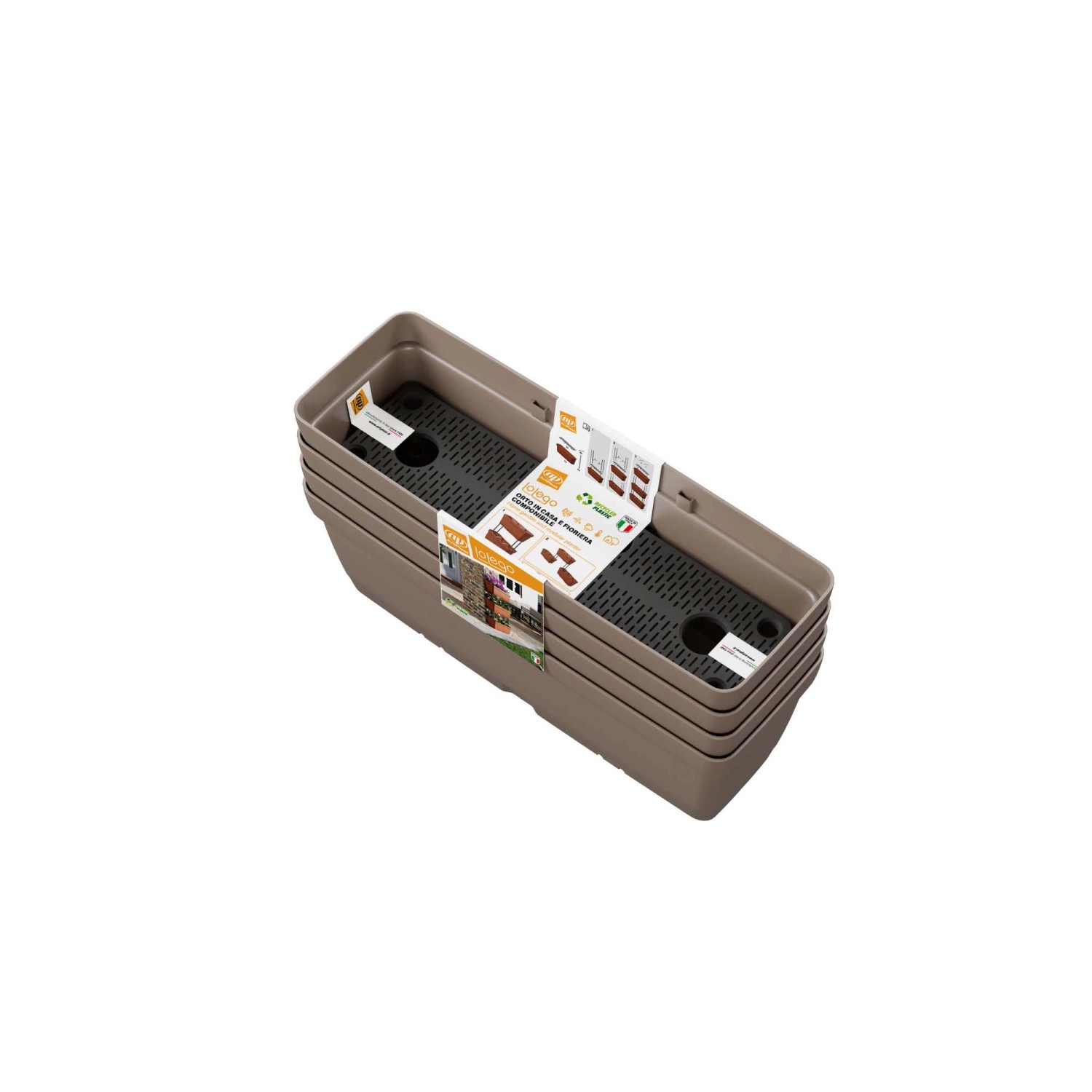 Pila di fioriere da esterno t.b.t. marroni.