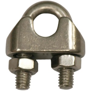 t.b.t. Morsetto per fune metallica in metallo, adatto per funi e cavi.
