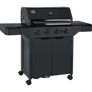 Barbecue a gas Jamestown 4 bruciatori nero 144x56x118 cm