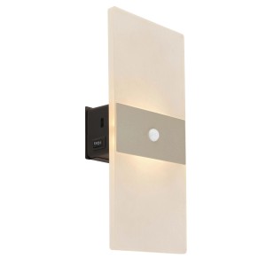 Applique LED Aura 55lm 2700K 22x4cm Nichel Opaco