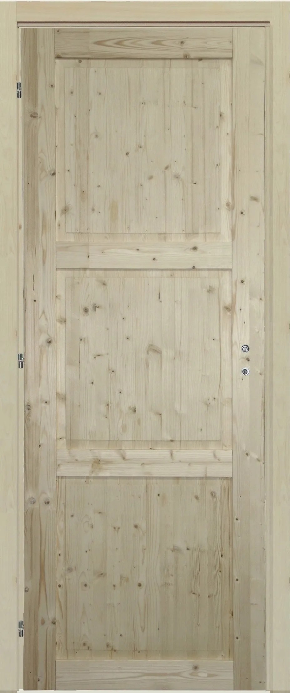 Porta In Abete Grezzo Reversibile - 210 X 70 Cm Con Telaio, Anta Cieca E Ferramenta - Foto 5