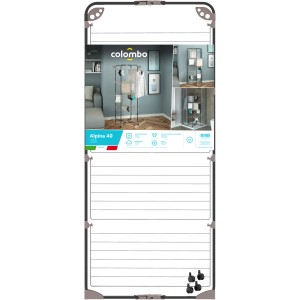 Stendibiancheria Colombo Alpina 40 con ruote, ideale per asciugare il bucato.