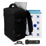 Zaino aereo 40x30x20cm con pompa sottovuoto e 2 sacche viaggio