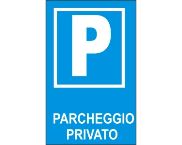 Cartello condominiale Parcheggio privato 25 x 45 cm