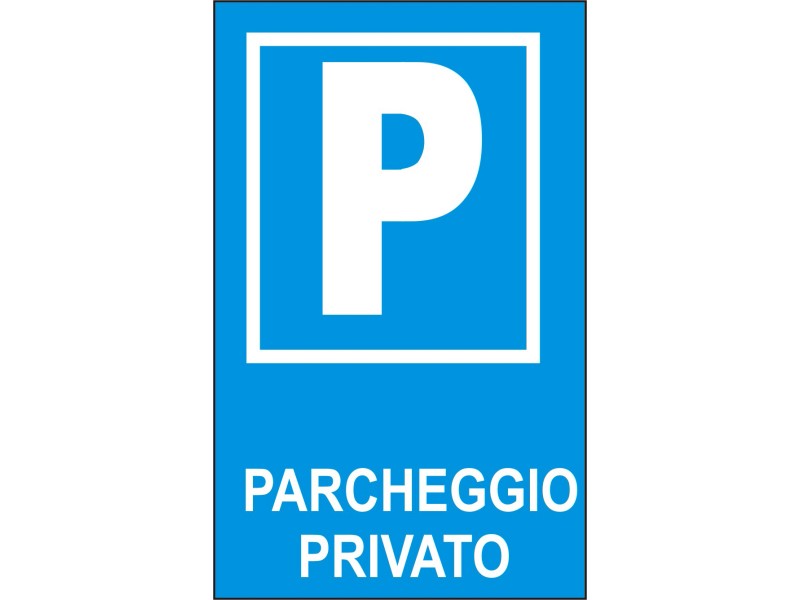 Cartello condominiale Parcheggio privato 25 x 45 cm