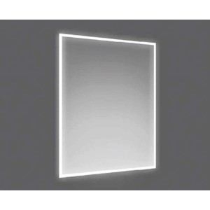 Specchio da parete rettangolare t.b.t. con illuminazione a LED.