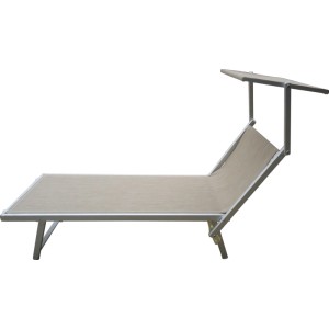 t.b.t. lettino da spiaggia con parasole, sdraio per giardino e balcone.
