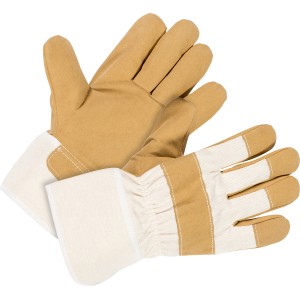 Guanti da lavoro marrone-beige, taglia 10, per giardinaggio e fai da te.