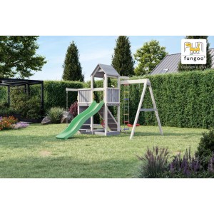 Gioco da giardino Activer con scivolo e altalena 390x285xh262 cm