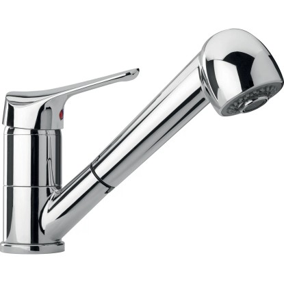 Idelco miscelatore lavello canna bassa con doccetta estraibile Driver cromo