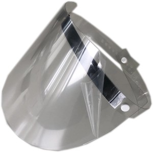 t.b.t. Visiera protettiva in plastica trasparente con fascia regolabile.