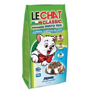 Le Chat Classic cibo secco per gatti, gusto Tris, confezione da 1.5kg.
