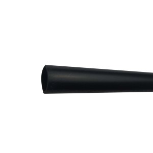 Tubo tondo nero in PVC Arcansas, 0,8 cm x 100 cm, per applicazioni versatili.