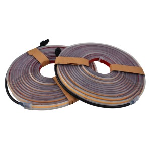 Illuminazione LED Biohort per pergola, 287x287 cm, bianco caldo, arrotolata.