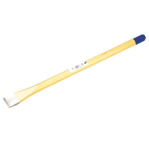 Scalpello da muratore piatto LUX, 400 mm, con manico in legno e estremità blu.