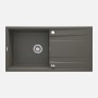 Lavello 1 vasca con gocciolatoio Idrostile Güines 520x203 mm Antracite Met