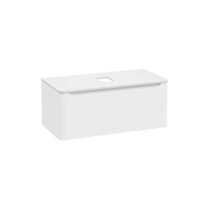 Mobile bagno base lavabo sospeso 1 cassetto Integra Round 100 cm matt white
