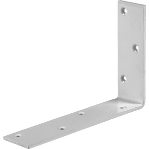 Angolare di costruzione bianco verniciato a polvere, 180x120x40 mm, con fori per costruzioni in legno.