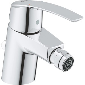 Miscelatore monocomando per bidet Grohe Start cromato lucido con leva e asta di scarico.