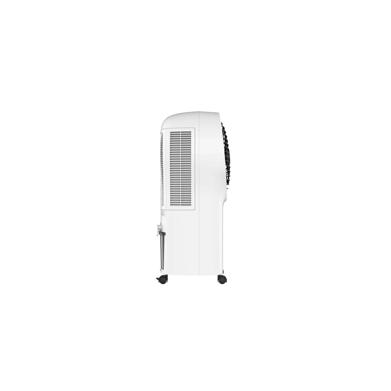 Ventilatore mobile bianco per interni.