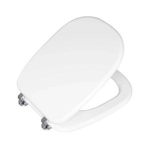 Copriwater ovale Sintesi in mdf bianco