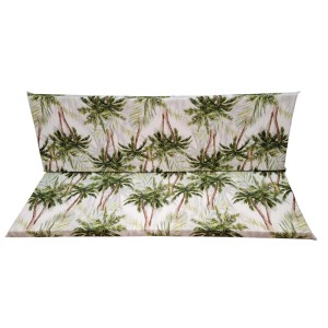Cuscino Dondoli con motivo a palma per mobili da giardino.