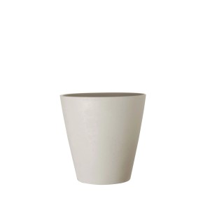 Coprivaso plastica riciclata Ø 15 cm bianco pietra