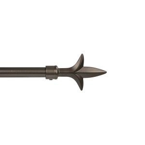 t.b.t. Asta per tenda effetto bronzo con terminale decorativo.