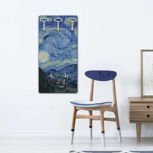 Appendiabiti con ganci, motivo "Notte stellata" di t.b.t.