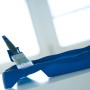 Vaschetta per pittura LUX blu (20x20 cm) con pennello, adatta per pulire la vernice.