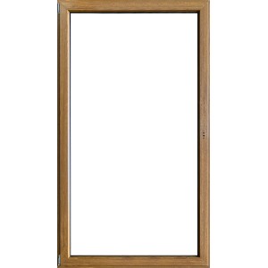 Finestra in PVC t.b.t. effetto legno. Telaio marrone.