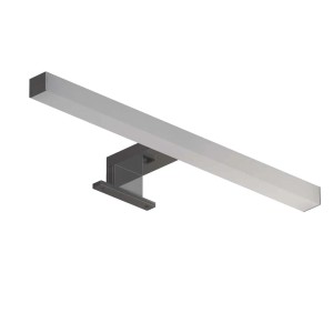 Moderna lampada da parete a LED per specchi, color cromo.