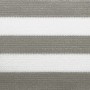 Schermo per balcone a strisce grigio-bianco, ideale come protezione per la privacy.