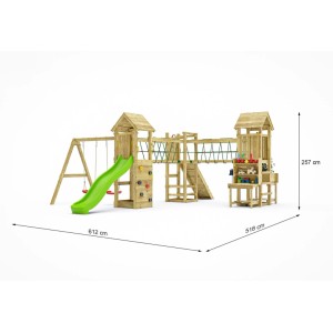 Gioco da giardino Optimizer scivolo e altalene 612 x 518 x h257cm