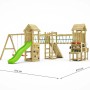 Gioco da giardino Optimizer scivolo e altalene 612 x 518 x h257cm_2