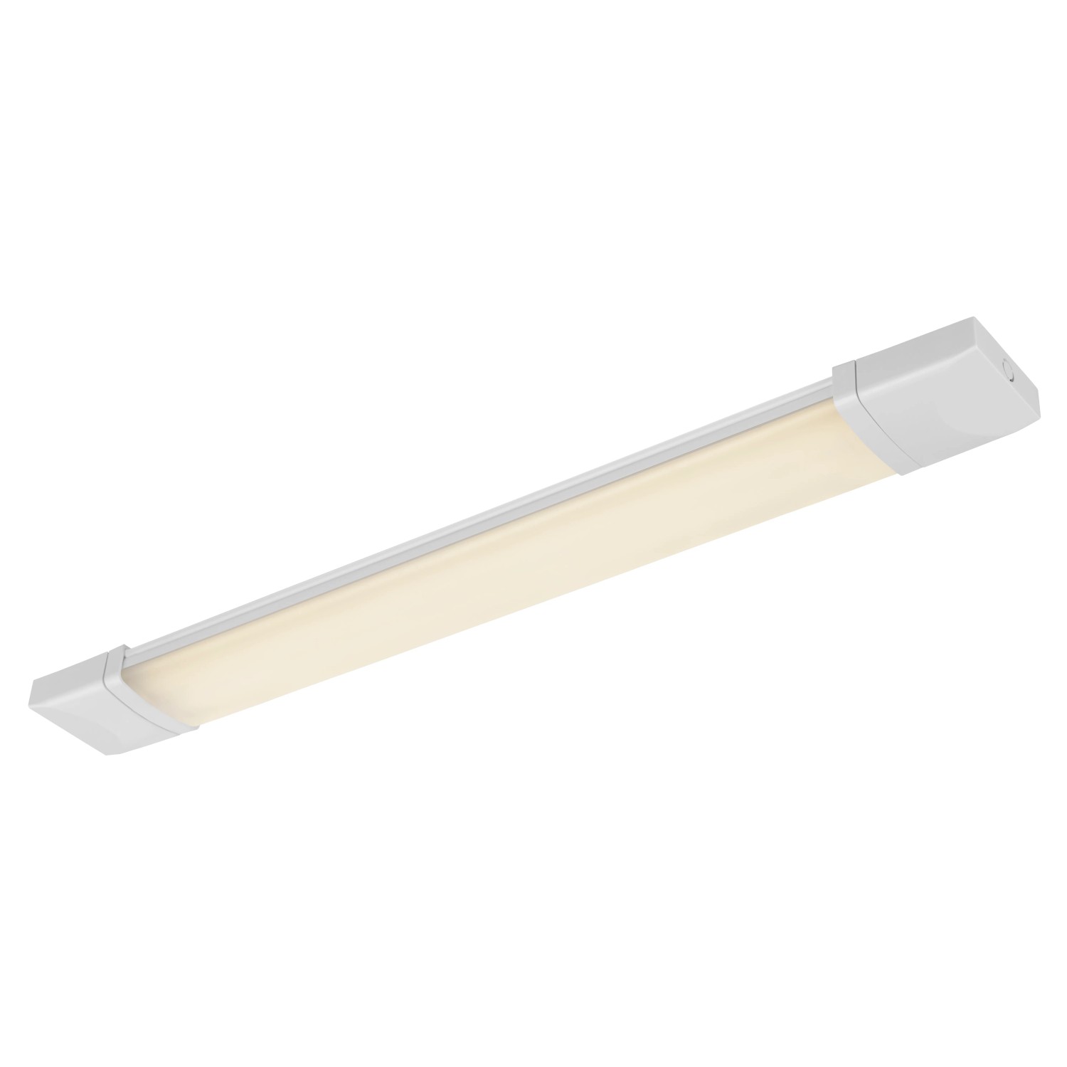 Lampada sottopensile LED t.b.t. bianca per cucine e mobili.