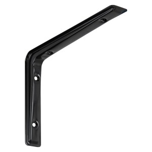 Mensola nera OBI Gaia, 120x170mm, in lamiera d'acciaio per scaffali e mensole a muro.