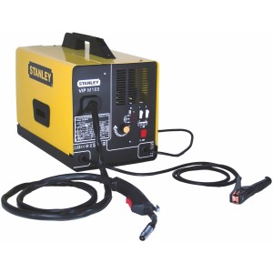 Saldatrice gialla t.b.t. della categoria saldatrici con cavo nero e pinza.