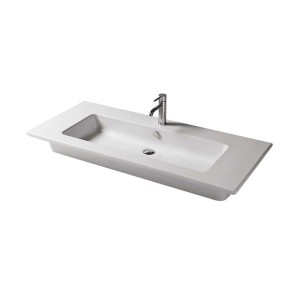 Lavabo d'appoggio t.b.t. bianco con rubinetto. Design moderno per il tuo bagno.