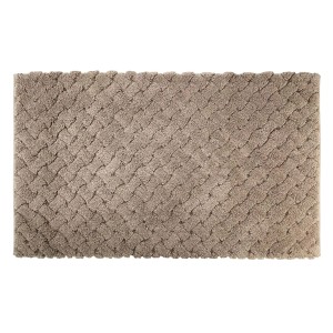 Tappeto bagno Intreccio 60x100 cm color visone