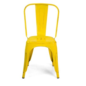 Sedia in ferro New bristol giallo antico