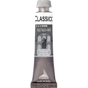 Tubo di colore ad olio "Super Rapid White" di Maimeri Classico.