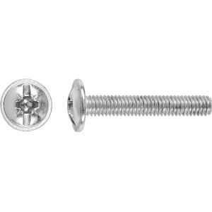 Vite per mobili M4 x 40 mm, zincata, con intaglio a croce per maniglie, 8 pezzi