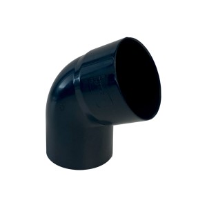 Curva blu scuro t.b.t. per grondaie e pluviali in plastica.