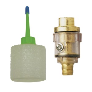 t.b.t. per compressori: Bottiglia olio e separatore d'acqua.