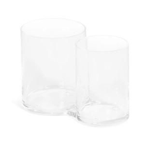 Organizer trucchi trasparente duo cup 15,1x8,3x10,4 cm