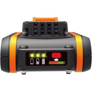 Batteria Worx 20V WA3551: Batteria di ricambio agli ioni di litio per elettroutensili Worx, con indicatore di carica.
