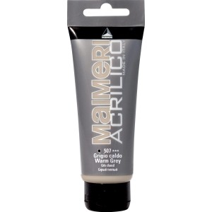 Tubo di colore acrilico Maimeri Acrilico, tonalità Grigio Caldo (507).