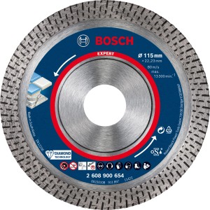 Disco diamantato Bosch Expert per ceramica dura, diametro 115 mm. Accessorio per smerigliatrici angolari.
