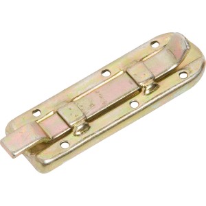 Catenaccio per finestra zincato giallo, 80x26 mm, per fissaggio a vite.